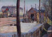 Paul Signac Railway junctiRailway junction near Bois Colombeson near Bois-Colombes oil painting artist